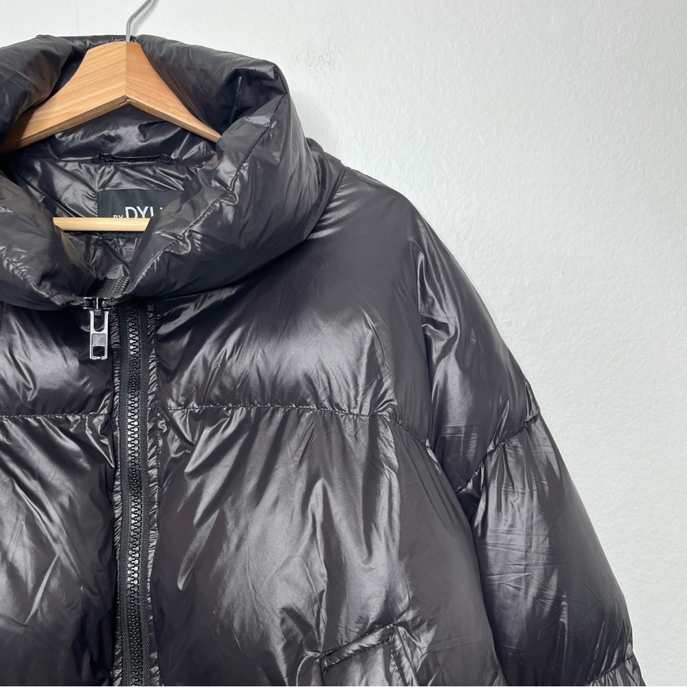 By Dyln Morris Puffer Jacket Cropped Slouchy Baggy Relaxed Fit in Black Medium - Picture 4 of 12